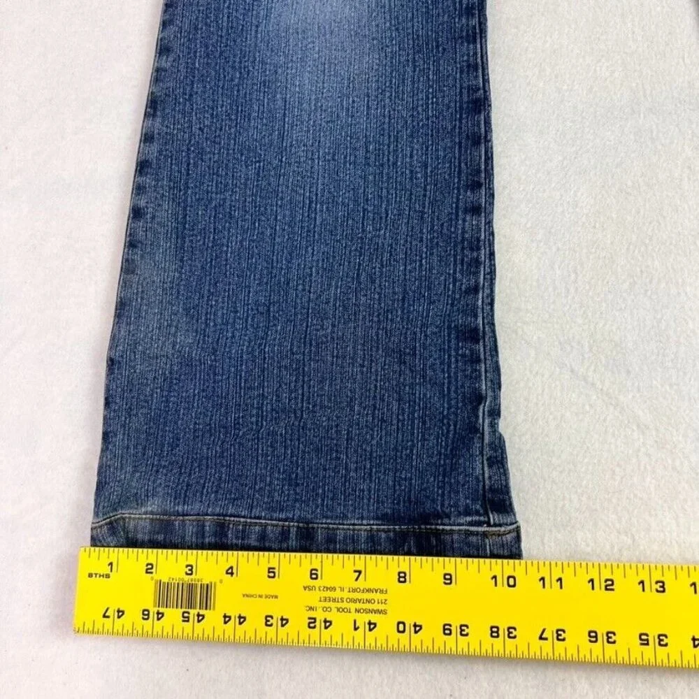 Jordache Jeans Women 15/16 Lace Up Y2K 90 Low Rise Denim Corset Bootcut Vintage - Picture 5 of 12